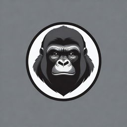 Create a sleek and modern logo featuring a powerful, yet friendly gorilla. Include the name of the company at the bottom of the logo.