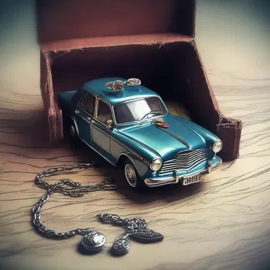 In the fantasy novel, the protagonist found a magical amulet hidden in the glove compartment of an ancient car.