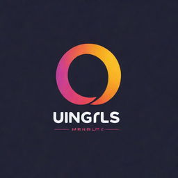 Create a modern, sleek logo for UNGRLS, incorporating bold, confident typography. Use a vibrant color palette that invokes energy, excitement and youthful exuberance.