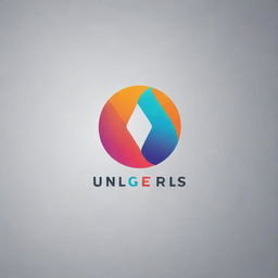 Create a modern, sleek logo for UNGRLS, incorporating bold, confident typography. Use a vibrant color palette that invokes energy, excitement and youthful exuberance.