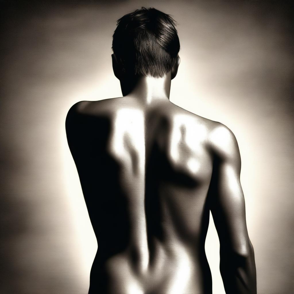 An enticing digital art image of a well-toned back of an anonymous figure