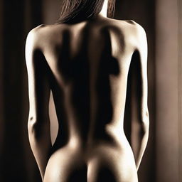 An enticing digital art image of a well-toned back of an anonymous figure