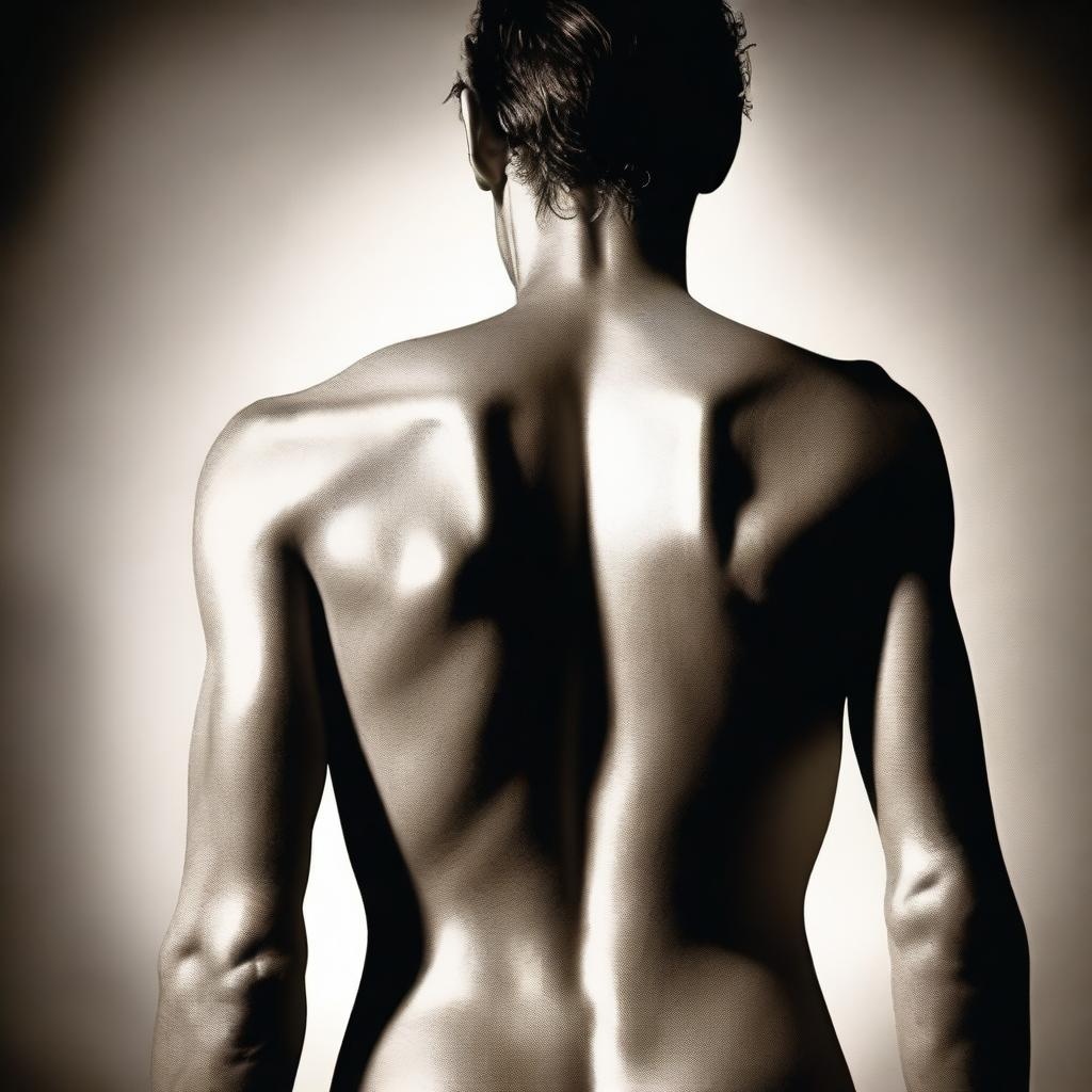 An enticing digital art image of a well-toned back of an anonymous figure