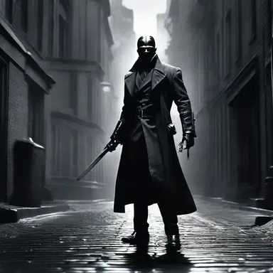 The dishonored knight sought revenge in the gritty film noir.