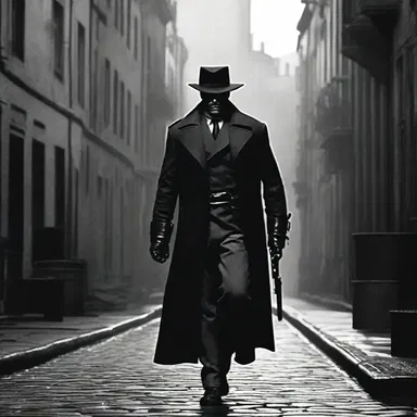 The dishonored knight sought revenge in the gritty film noir.