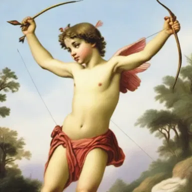 As the god of love, Cupid flew around giddily shooting his arrows at unsuspecting hearts.