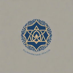 Create a contemporary logo for an Islamic educational academy, incorporating Islamic geometric patterns and symbols of education, like a book or pen, in a sleek and minimalist design.