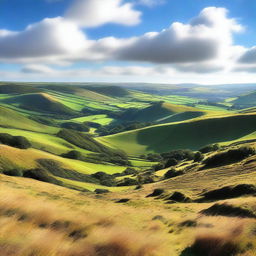 A breathtaking digital art scene of Exmoor National Park