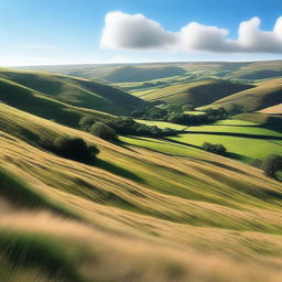 A breathtaking digital art scene of Exmoor National Park