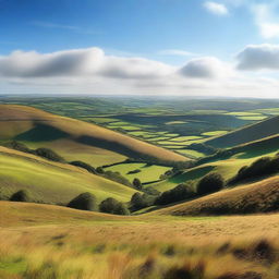 A breathtaking digital art scene of Exmoor National Park