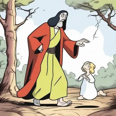 In the cartoon, the character accidentally stepped on a noli-me-tangere and it turned into a menacing creature.