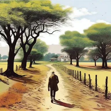 In the novel, the protagonist is determined to territorialize the land adjoining his estate.