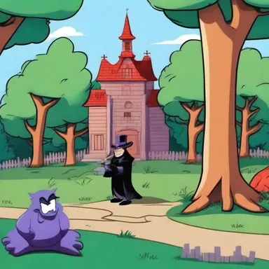 In the cartoon series, the villain always tries to territorialize the neighborhood park to set up his evil lair.