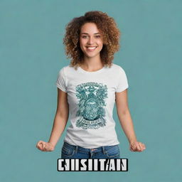 A quirky t-shirt design featuring the words 'Sydney Sweeney Simp Sansthan'. The design should be fun and stylish.