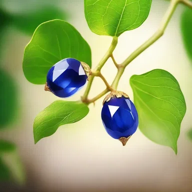 In ancient Greek mythology, it is said that the sapphire berry was created by the gods as a symbol of immortality.