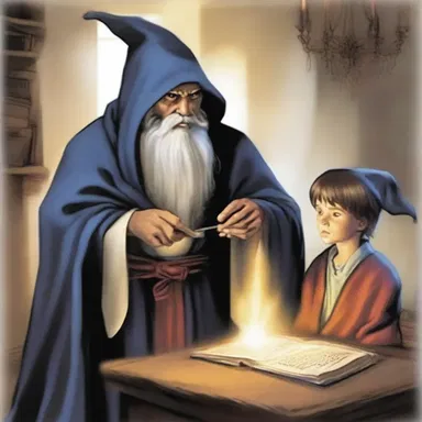 The sorcerer sublet his magical powers to the young apprentice, teaching him how to use them wisely.