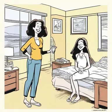 In the comic strip 'For Better or For Worse', the main character sublets her apartment to a friend while she is on vacation.