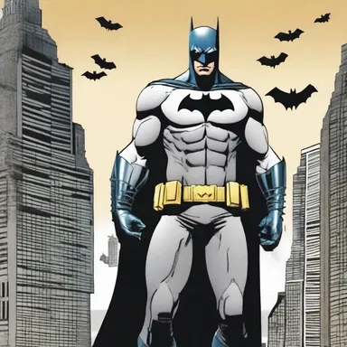 In the comic book series 'Batman', the protagonist Batman is portrayed as a persevering superhero who relentlessly fights crime in Gotham City.