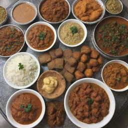 A vibrant, mouthwatering feast of traditional Yemeni food.