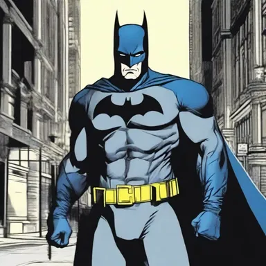 In the comic book series 'Batman', the protagonist Batman is portrayed as a persevering superhero who relentlessly fights crime in Gotham City.