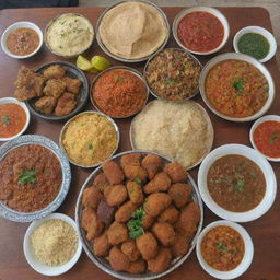 A vibrant, mouthwatering feast of traditional Yemeni food.