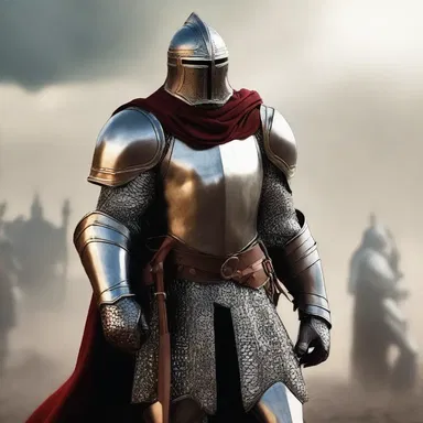 In the epic battle scene, the hero dons a habergeon as part of his protective armor.