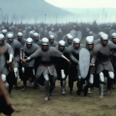 The movie showcased an authentic portrayal of medieval warfare, with the soldiers clad in habergeons.