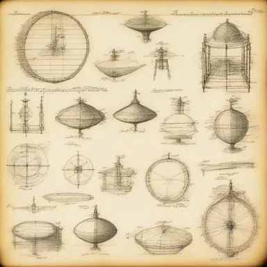 During the Renaissance, Leonardo da Vinci drew many discoid-shaped objects in his engineering sketches.