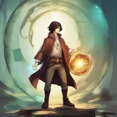 In the fantasy novel, the protagonist finds a magic discoid pendant that grants them the power to control time.