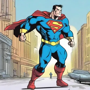 In the comic book, the superhero shackles through the city to save the day.