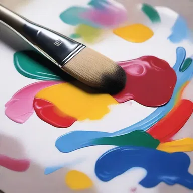 The artist's brush shackled across the canvas, creating beautiful strokes of color.