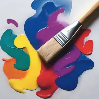 The artist's brush shackled across the canvas, creating beautiful strokes of color.