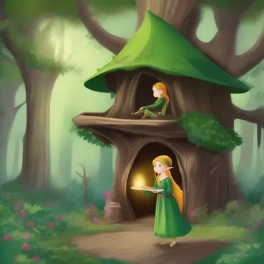 The elf princess chose to shack up in an enchanted treehouse hidden deep in the forest.