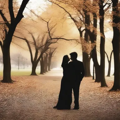 As they strolled hand in hand through the park, he couldn't help but mouth off about his undying love for her.