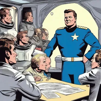 In the intergalactic battle, the captain of the spaceship mouthed off inspiring speeches to rally his crew.