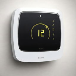 A high-quality digital art image depicting a 'Smarter Heizkörperthermostat' attached to a heating system