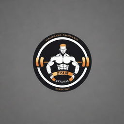 A dynamic and energetic logo design for a gym