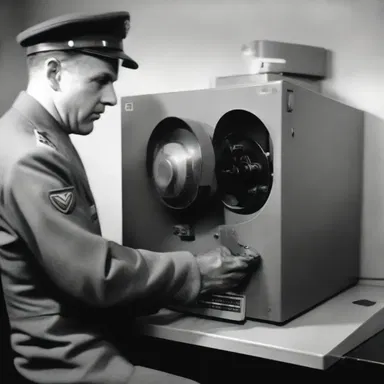 During World War II, retinal scanning technology was used by military personnel for identification and access control at high-security areas.