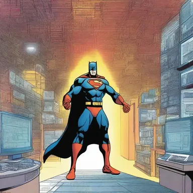 In the superhero comic book, retinal scanning plays a crucial role in granting access to the hero's high-tech hideout, ensuring only trusted allies can enter.