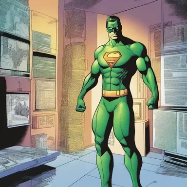 In the superhero comic book, retinal scanning plays a crucial role in granting access to the hero's high-tech hideout, ensuring only trusted allies can enter.