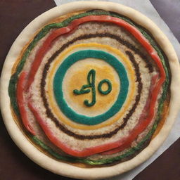 The name 'Ayman' artistically crafted and placed on a vibrant pita bread.