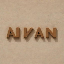 The word 'Ayman' artistically written in bold lettering on a textured wall.