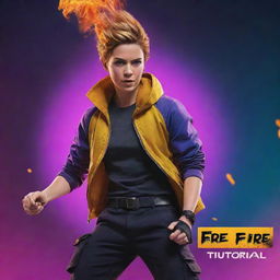 An exciting YouTube thumbnail portraying a Free Fire movement tutorial, with action-oriented images from the game, vibrant colors, and clear, eye-catching text indicating the tutorial content.