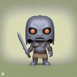 A high-quality digital art image showcasing a Funko Pop figurine of an Uruk Hai