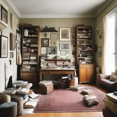 The galoot's lack of design skills was evident in the disorganized and clumsy layout of his home.