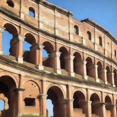 The enduring beauty of the ancient roman architecture can still be seen in the ruins of the Colosseum.