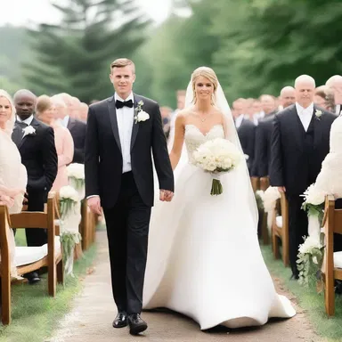 As the bridal couple walked down the aisle together, their processional march symbolized their unity and love for each other.