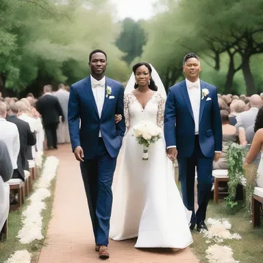 As the bridal couple walked down the aisle together, their processional march symbolized their unity and love for each other.