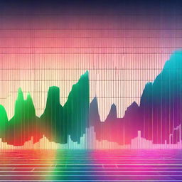 A high-quality digital art piece depicting the bustling energy of financial markets