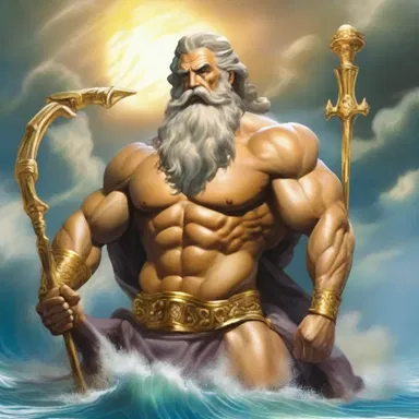 In Greek mythology, Zeus was the preceding ruler of the gods before his son, Poseidon, took over.